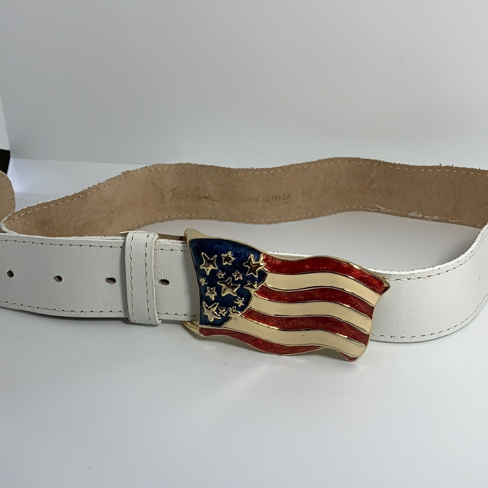 White Leather Belt
